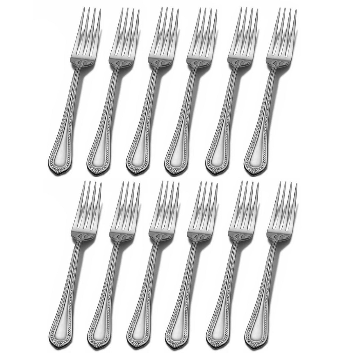 Mikasa Regent Bead 18/10 Stainless Steel Dinner Fork (Set of Twelve)