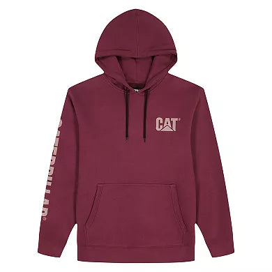 Caterpillar Graphic Pullover Hoodie Burnt Mahogany Size: L