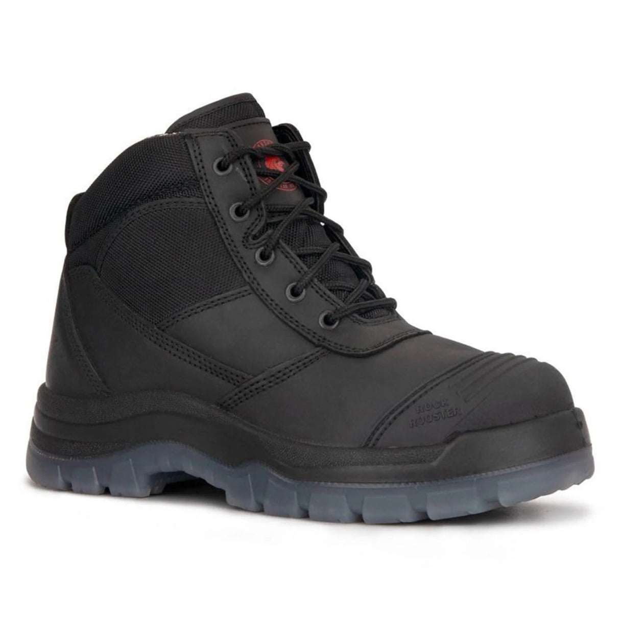 ROCKROOSTER Crisson Black 6-inch Zip sided Steel Toe Leather Work Boots AK050BK - Size: Men 10/Women 11.5