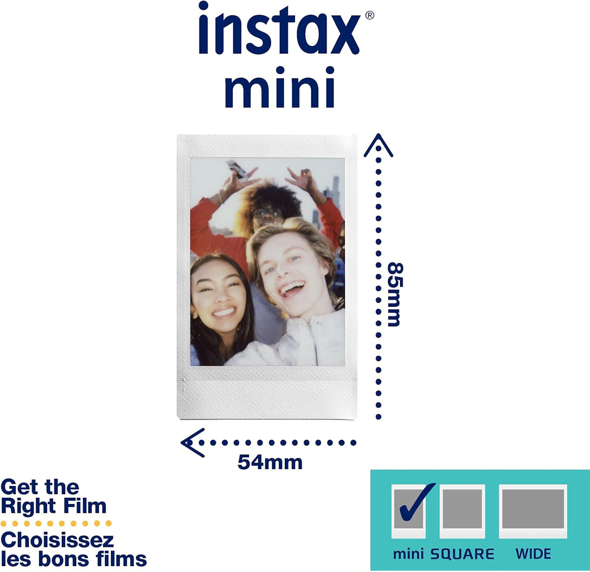 FUJIFILM Instax Mini Instant Film Twin Pack (White) - 20 Photos