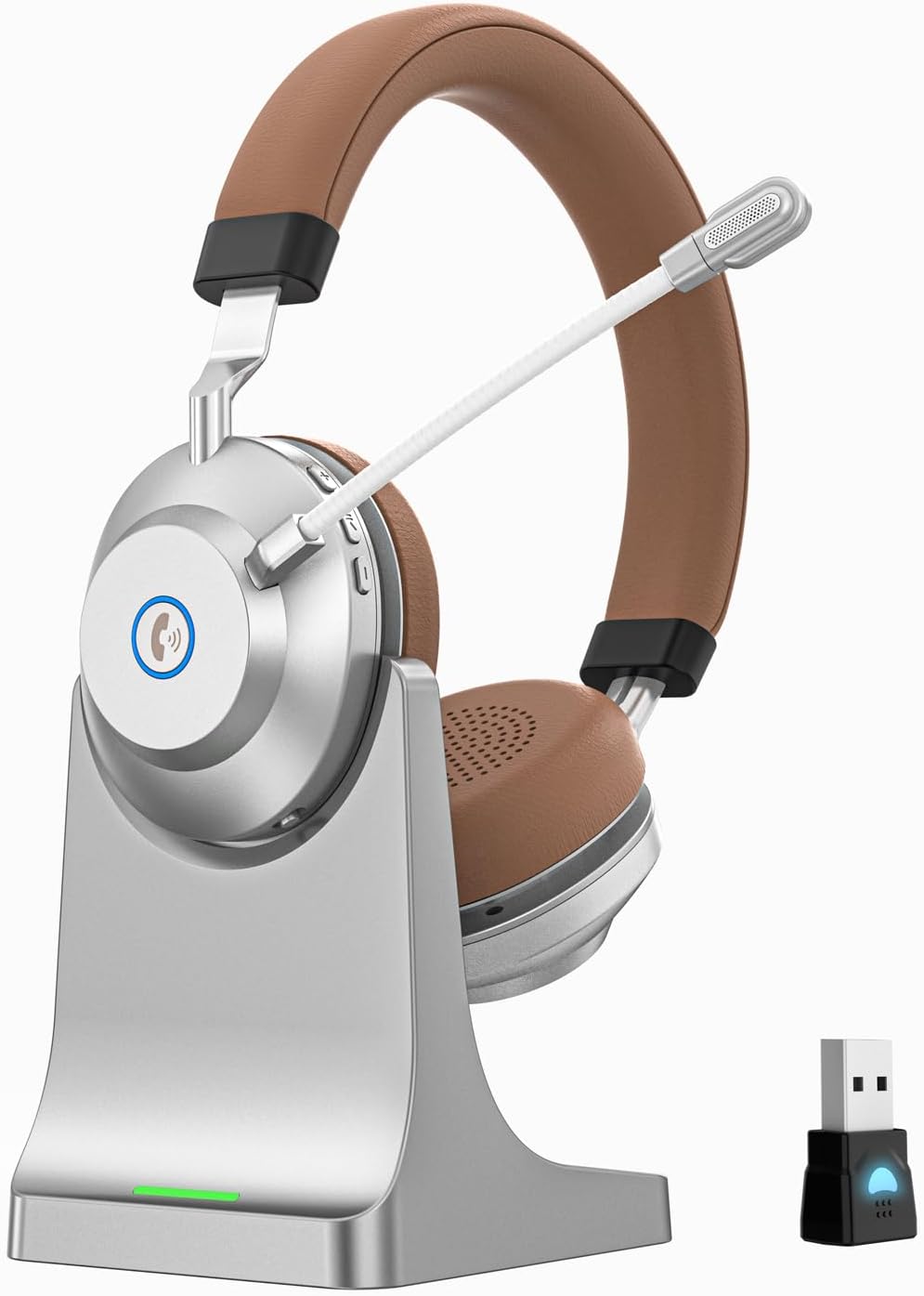 Wireless Headset with Mic for Work