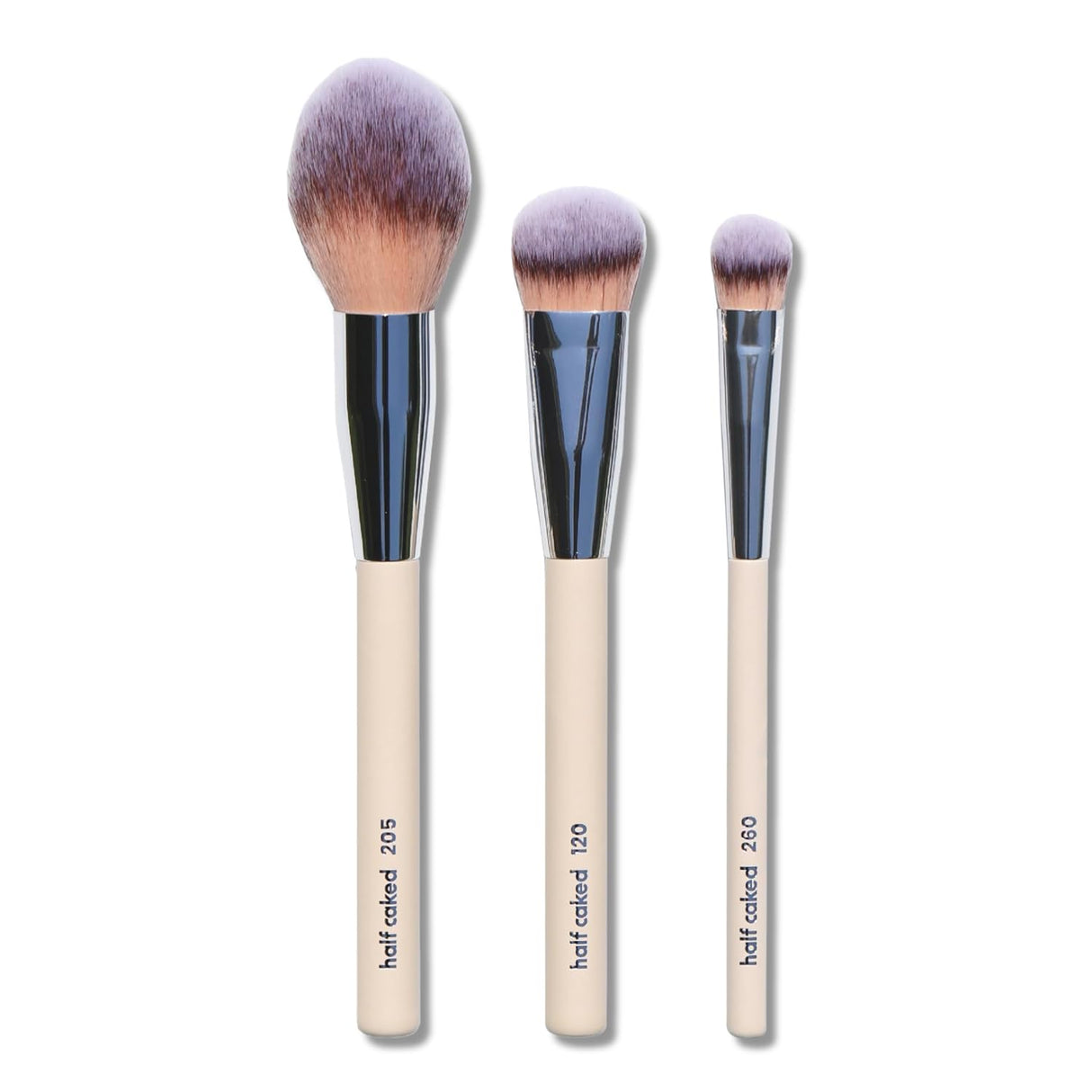 Half Caked Makeup The Essentials: Face Collection 3 Piece Face Brush Set
