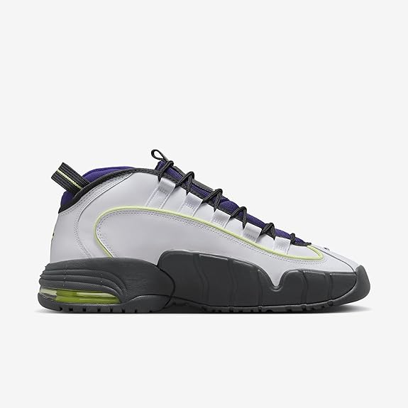 Nike Air Max Penny Men's Shoes (FZ4043-100, White/Field Purple/Light Lemon Twist) Men's Size: 11.5 Women's Size: 13