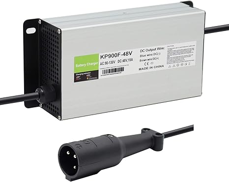 Abakoo Battery Charger 48V 15A for Club Car Golf Cart with 3 Pin Round Plug
