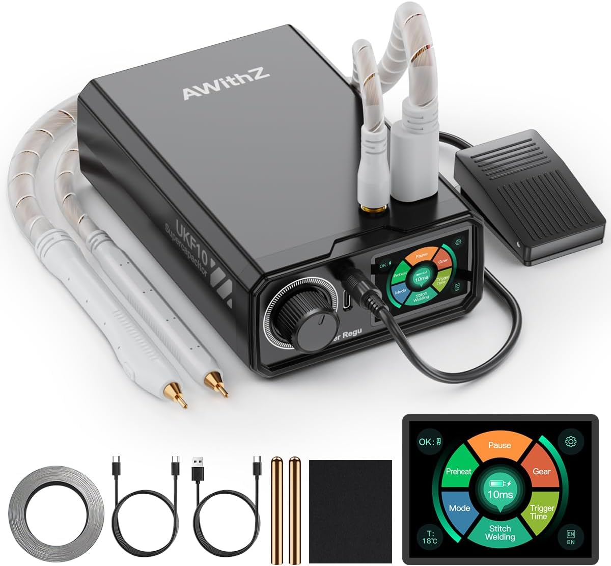 UKF10 Professional Super Capacitor Farad Spot Welder for Battery Pack Making