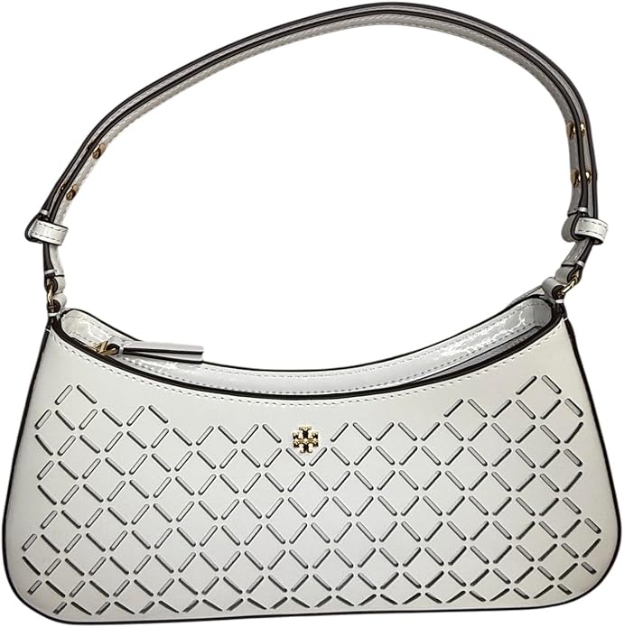 Tory Burch Women’s Emerson Perforated Shoulder Bag (Optic White)