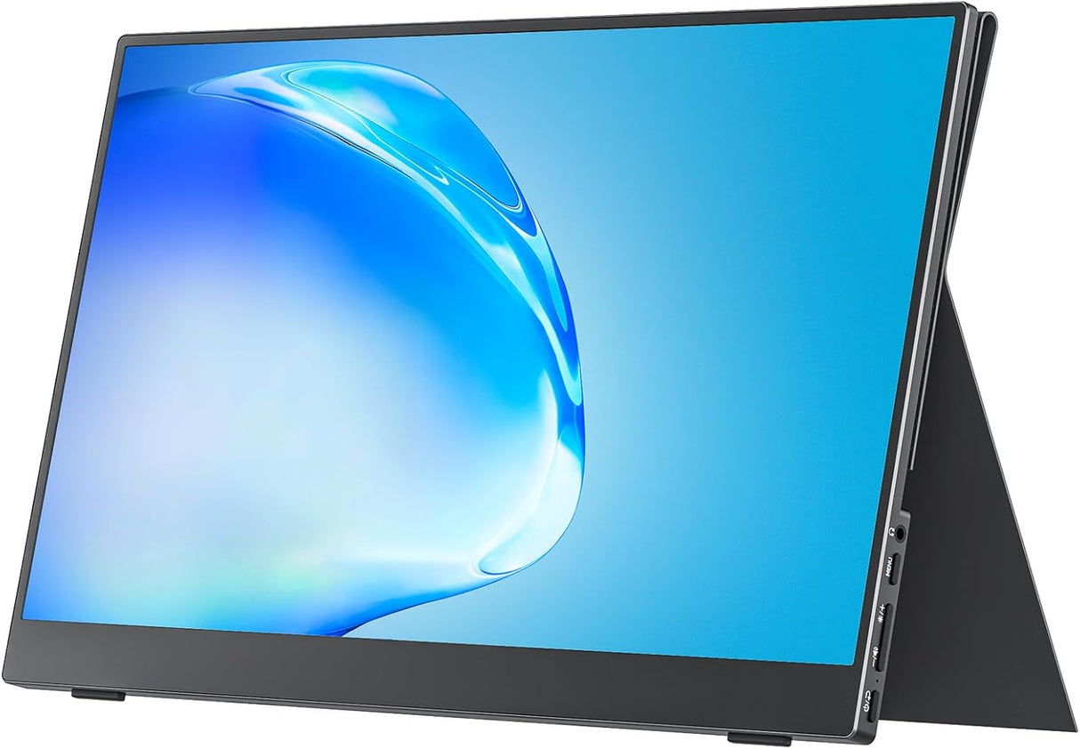 cocopar Portable Monitor 15.6 Inch 1080P Travel Monitor with Speaker HDMI USB-C External Display