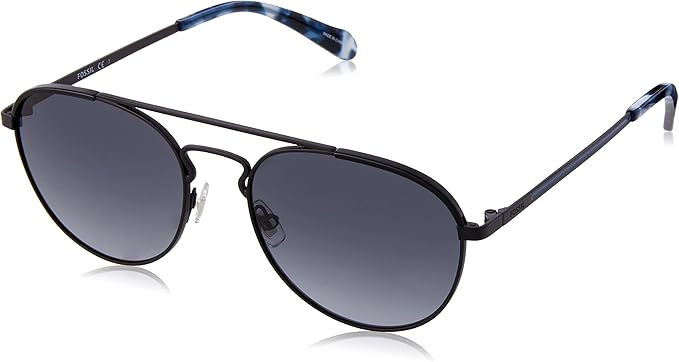 Fossil mens Fossil Male Style Fos 2105/G/S Sunglasses, Matte Black, 55mm 18mm US