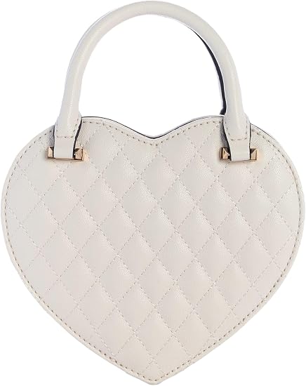 GUESS Women's Off-White Atabey Heart Bag