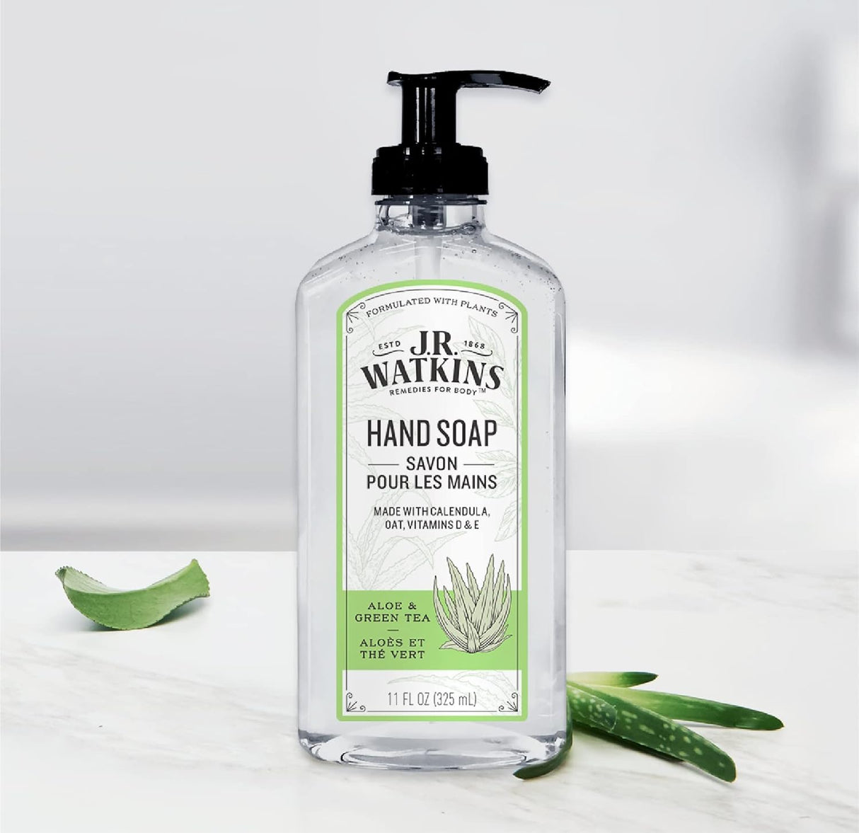 J.R. Watkins Gentle Hand Soap | Aloe & Green Tea | 11 fl oz