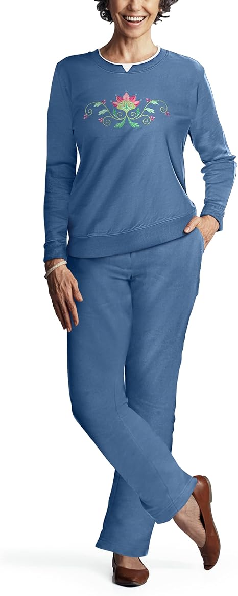 Pembrook Womens Sweat Suits Two-Piece