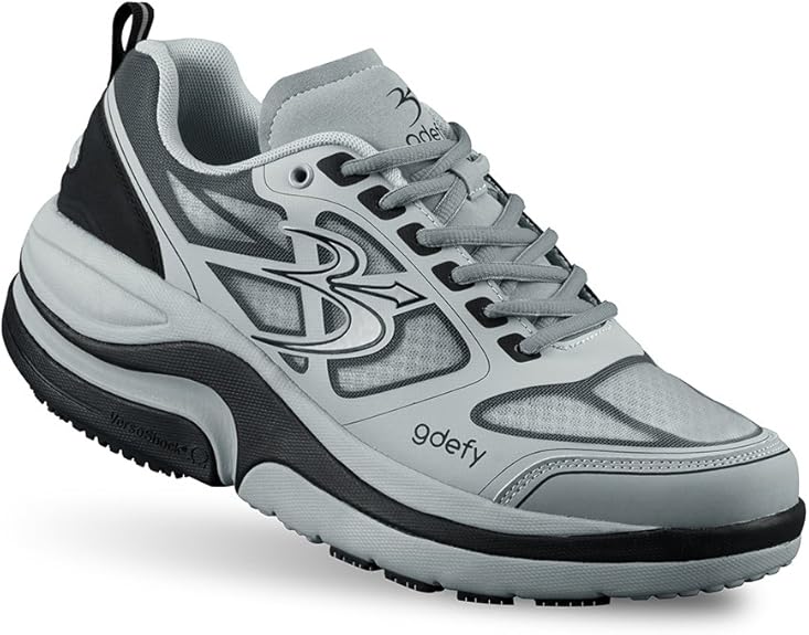 G-DEFY ION Men’s Orthopedic Walking Shoe - Grey/Black