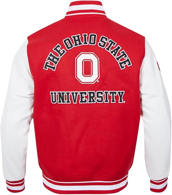 Pro Standard Mens College Classic Chenille Wool Varsity Jacket OHIO STATE LG