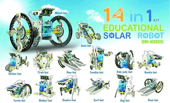 14-in-1 Educational Solar Robot Kit for Kids Science Toy