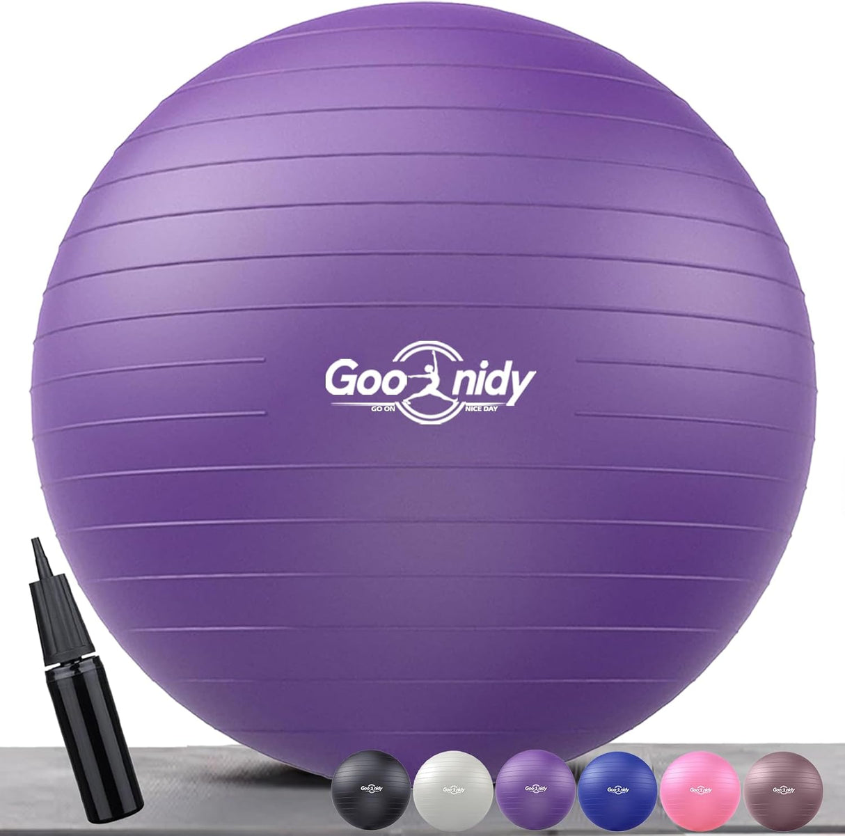 Soft Exercise Ball, Anti-Burst Pilates Yoga Ball Chair Supports 2200lb, Workout Equipment w/ Pump for Women Pregnancy, Medicine, Birthing, Physical Therapy, Stability, Excersing, Birth, Swiss, Fitness
