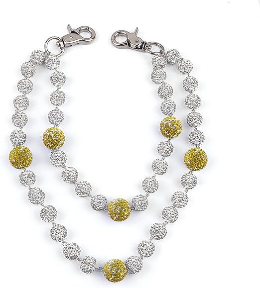 DRUNZ WHTE YELLOW W DOTS WALLET CHAIN