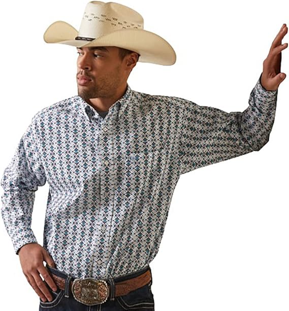 Ariat Male Nolan Classic Fit Shirt White XX-Large XXL-Tall