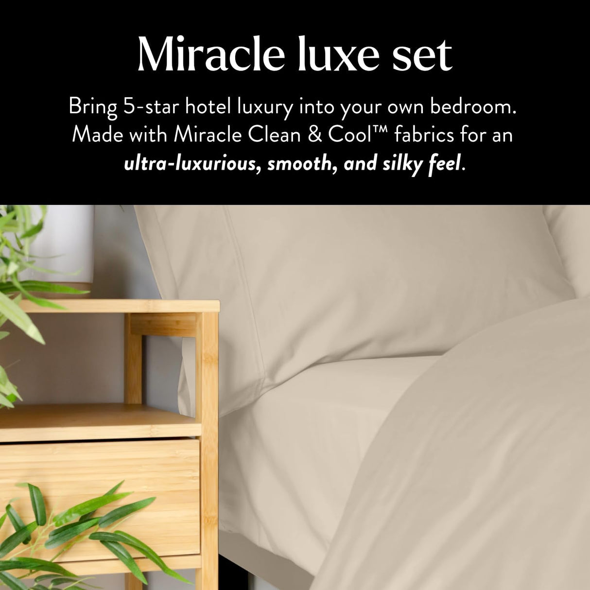 Miracle Made Temp-Regulating and Self-Cleaning Sheets - Sand - King