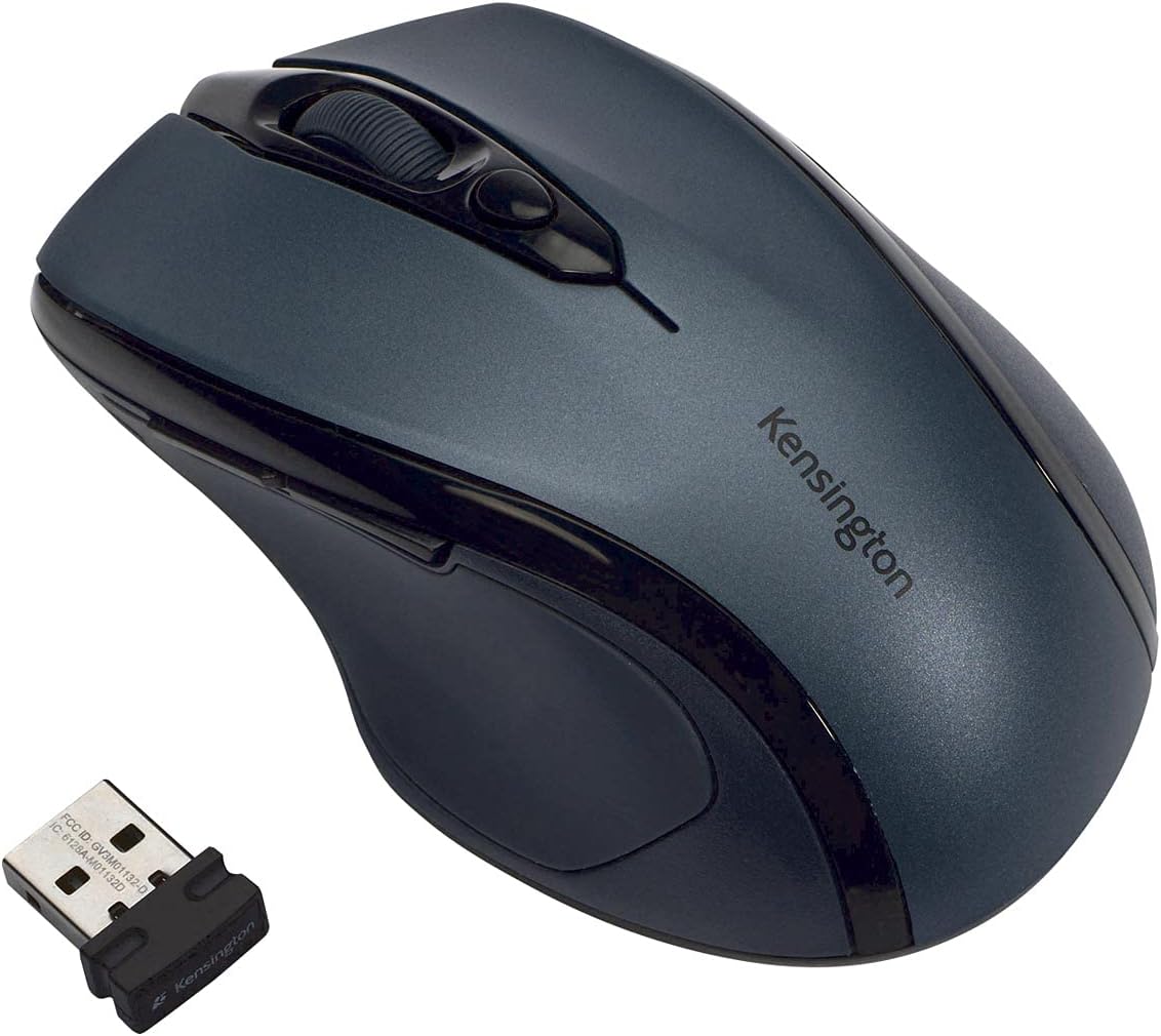 Kensington Pro Fit Mid-Size Wireless Mouse, Graphite Gray