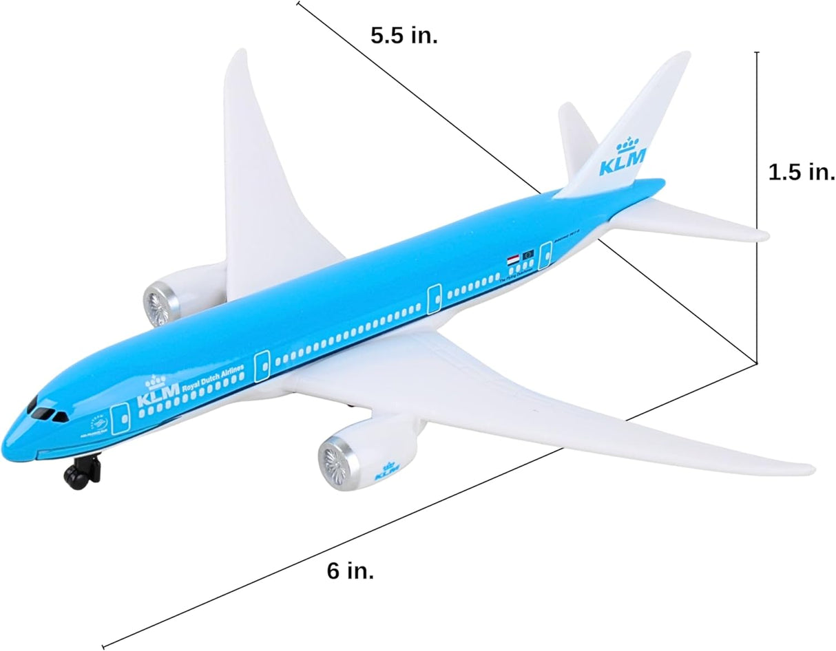 Daron Toy Airplane – KLM 787 – Die-Cast Metal Model Airplane Toy with Plastic Parts for Kids Ages 3+