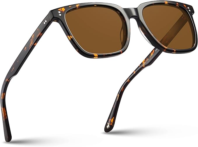 CARFIA Acetate Polarized Sunglasses for Men UV400 Protection  display picture 1