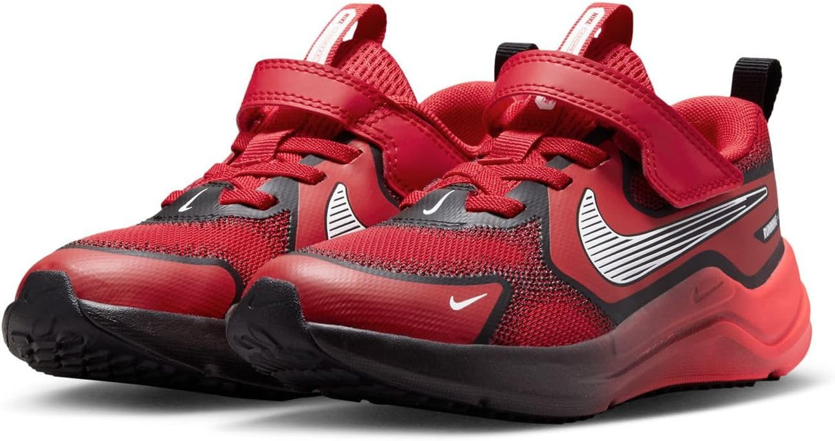 Nike Little Kid's Cosmic Runner Swoosh, University Red/White-Red Orbit, (Size: 12C)