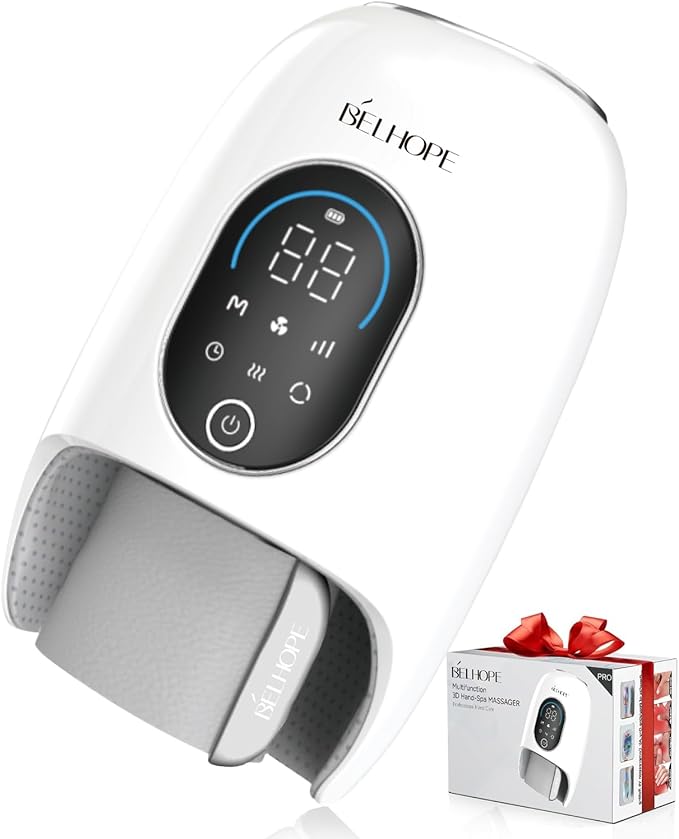 Hand Massager with 9 Modes and 4 Heating Options for Hot and Cold Therapy