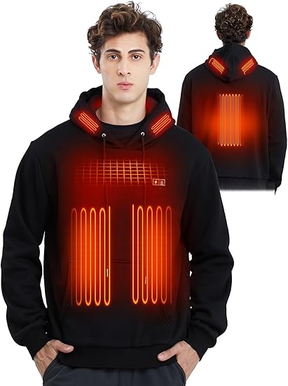 Unisex Pullover Heated Sweatshirt Size L