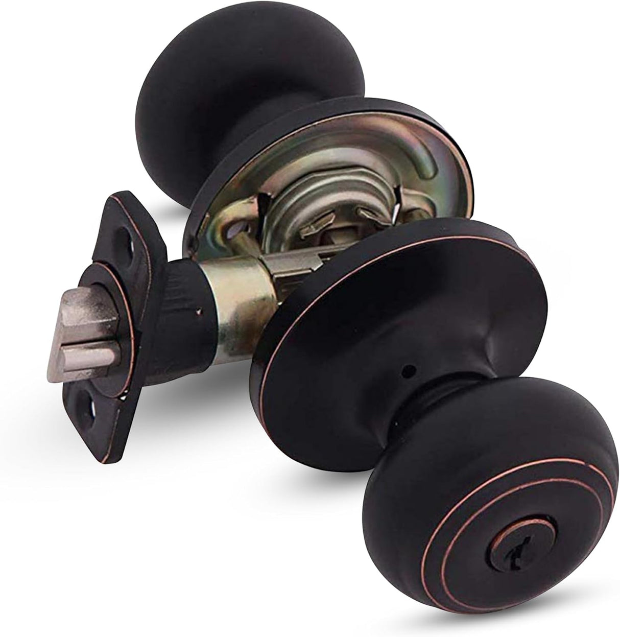 Honeywell Safes & Door Locks - Interior & Exterior Door Knob with Lock & Keys Set- Oil Rubbed Bronze - 8101401