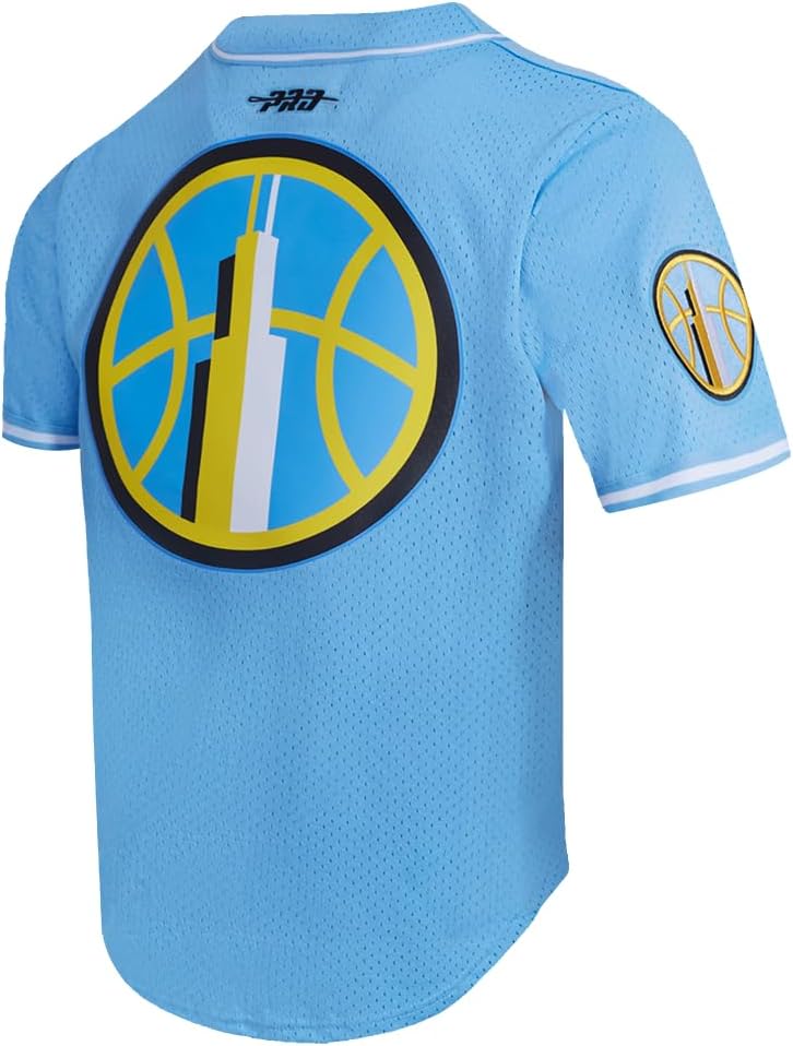 Mens WNBA Mesh Button Down Top CHICAGO SKY 2XL
