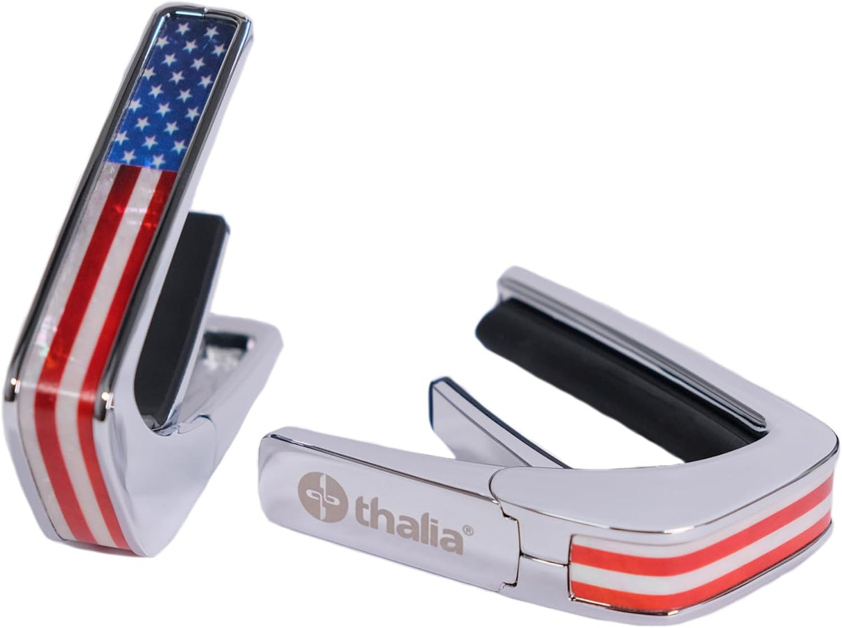 Thalia Chrome Guitar Capo - Deluxe Series - Stars & Stripes