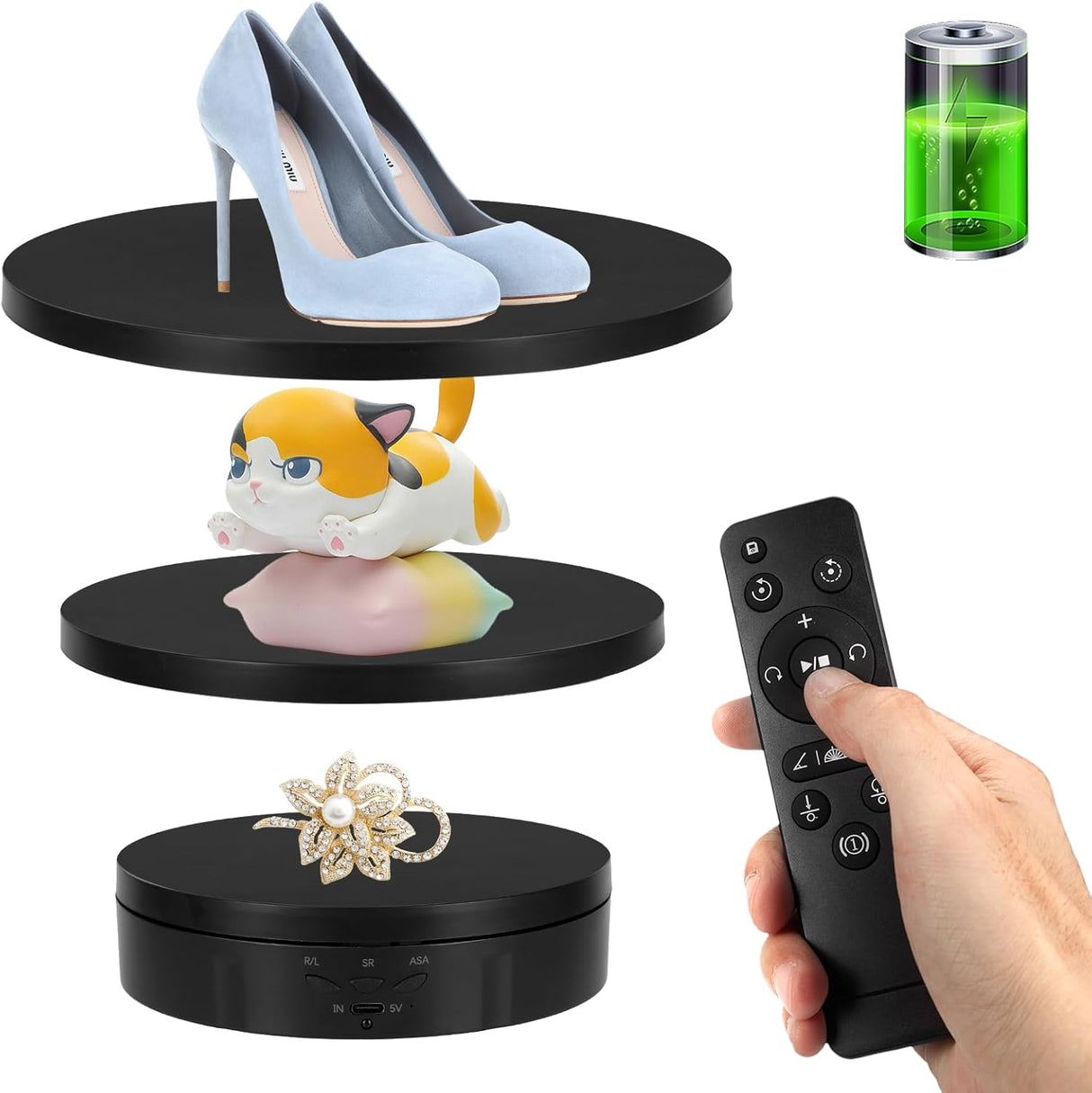 Remote Motorized Rotating Display Stand