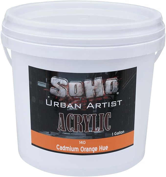 Soho Urban Artist Heavy Body Acrylic Paint - 1 Gallon, Acrylic Paint Set for Artists, Thick & Creamy, Excellent Coverage, Permanent Water-Resistant Film