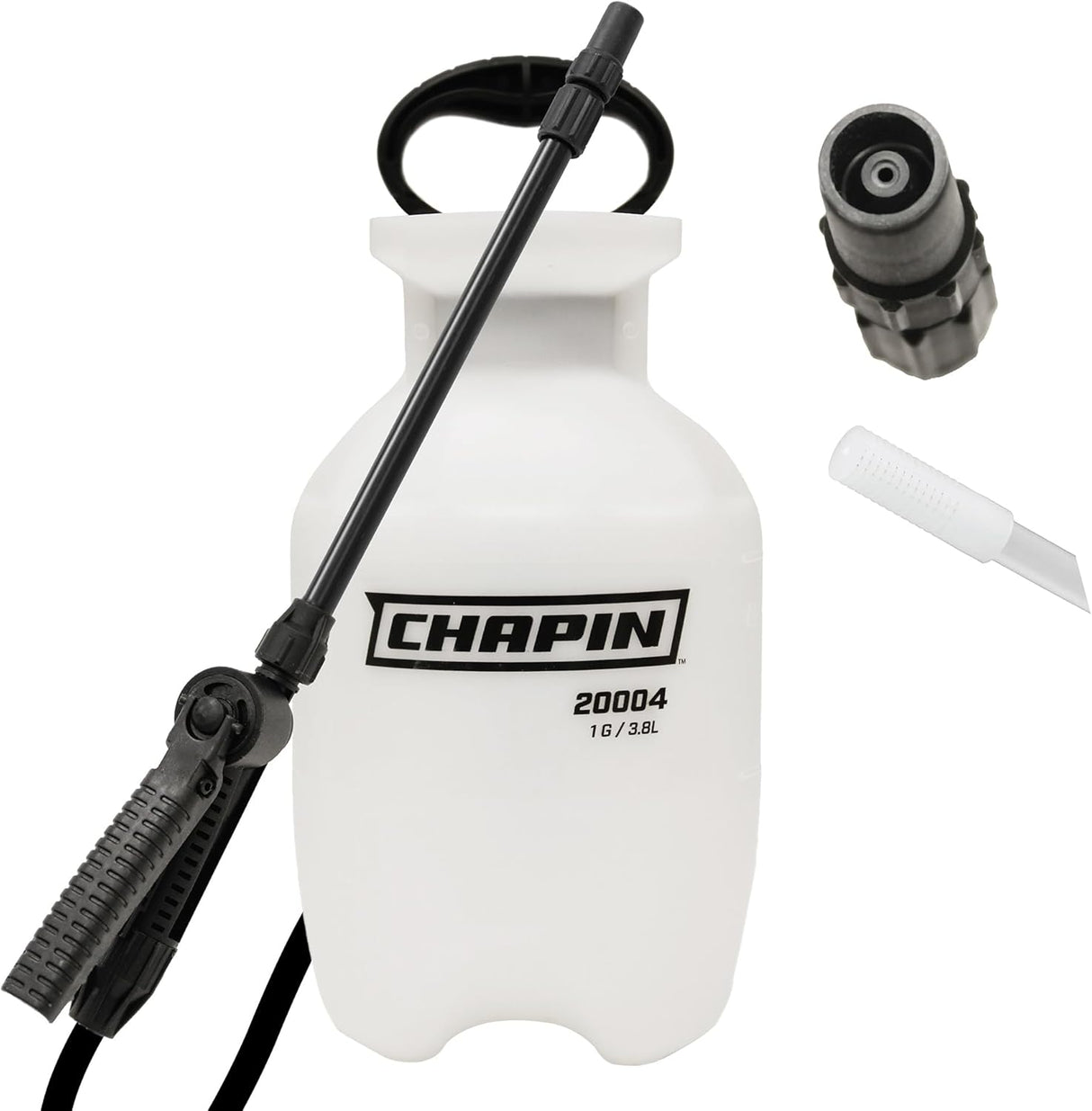 Chapin 20004 Pump Sprayer, 1-Gallon SureSpray Translucent Tank with an Easy Fill Funnel-Top Opening, Adjustable Cone Nozzle & 34" Long Reach Hose, Used for Fertilizer, Pesticides, Weeds & Pests