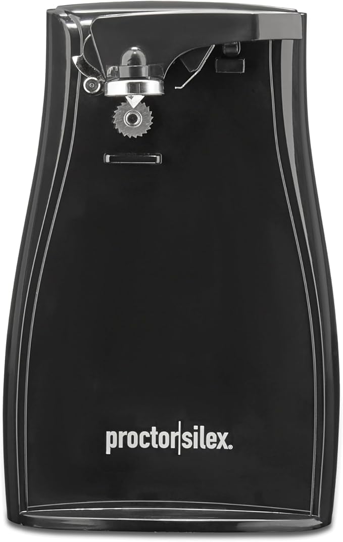 Proctor Silex Power Electric Automatic Can Opener for Kitchen with Knife Sharpener
