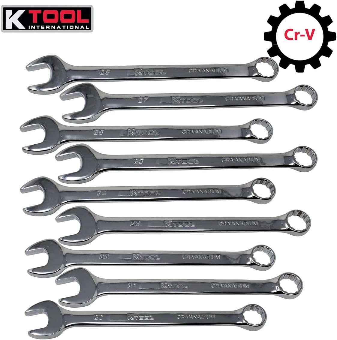 K Tool International Metric Combination Wrench Set