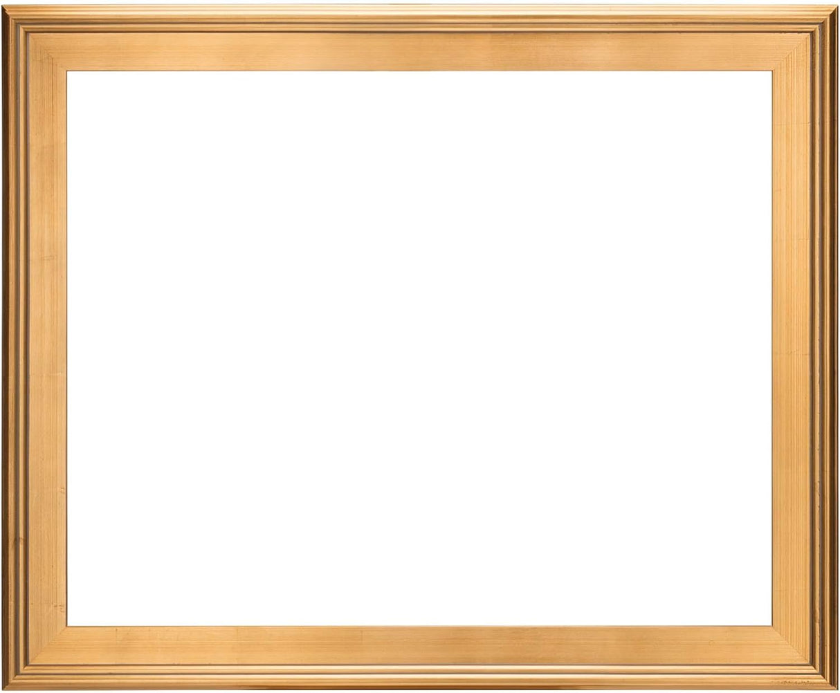 Creative Mark Plein Air Style Frame, Hand Leafed Gold, 24x30-3" Wide Moulding with 1/2" Rabbet Depth, Open Back W/O Glazing, Museum Quality, For Art Panels, Stretched Canvas, Pictures and More