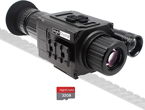 M6 Night Vision Scope – 1080P HD Infrared Digital Riflescope with AI Zoom, Adjustable IR Illuminator, and 1.4” Large AMOLED Display for Day & Night Hunting & Surveillance (Without Battery)