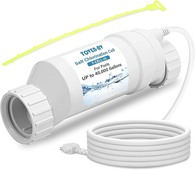 T-15 Salt Cell for In-Ground Swimming Pool Chlorination System Compatible with Hayward W3T-CELL-15 TurboCell Salt Chlorinator T-Cell-15, T-CELL-15-SWP Salt Systems, Up to 40,000 Gallons
