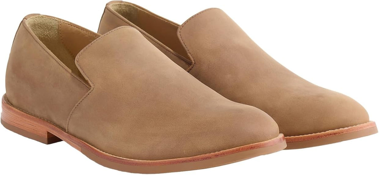 NISOLO | Men's Rio Slip-On Loafer | Leather | Tobacco | US 9.5