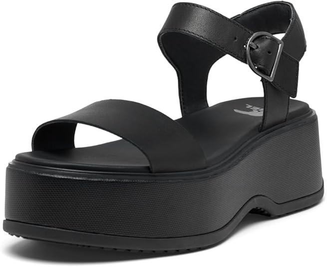 9.5 SOREL Women's Dayspring Ankle Strap Sandals BLK