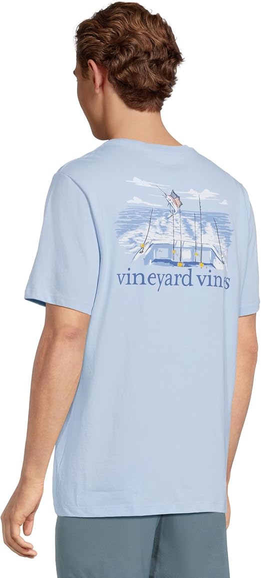 VINEYARD VINES | Men's USA Marlin Fishing Tee in Jake Blue | L