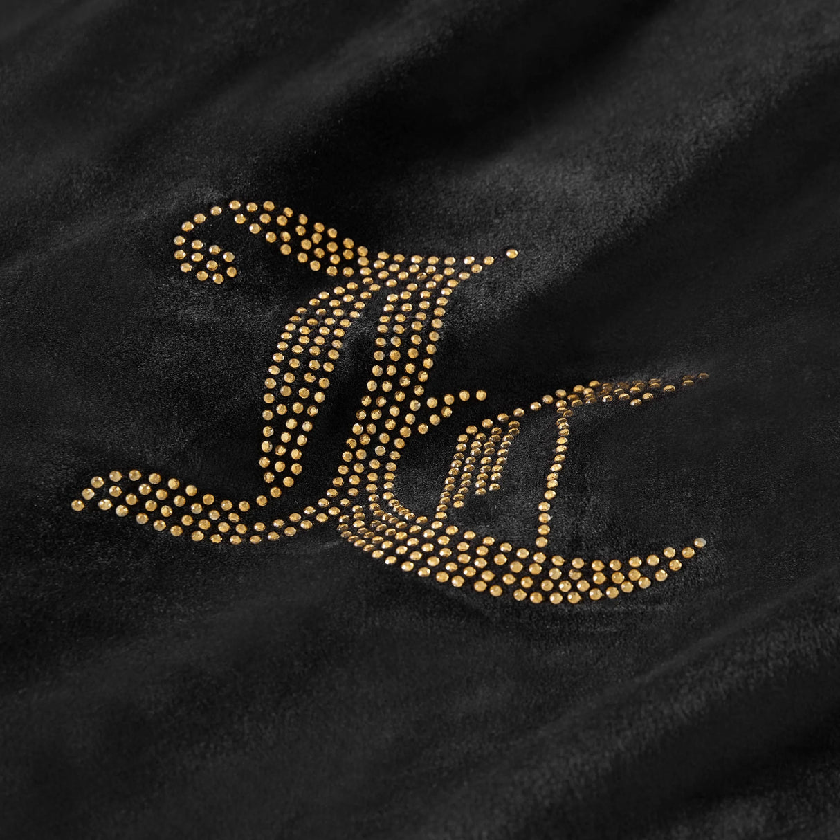 JUICY COUTURE Solid Velour 3pc Comforter Set - Black - Full/QUEEN