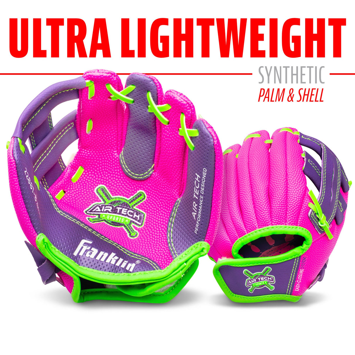 Franklin Sports 8.5" Air Tech Adapt Series T-Ball Glove, Right Hand Throw