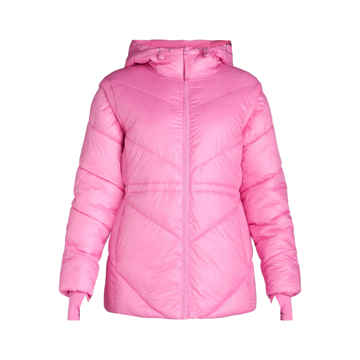 Pink Ozark Trail Women’s and Women’s Plus Convertible Puffer Jacket Size: 1X
