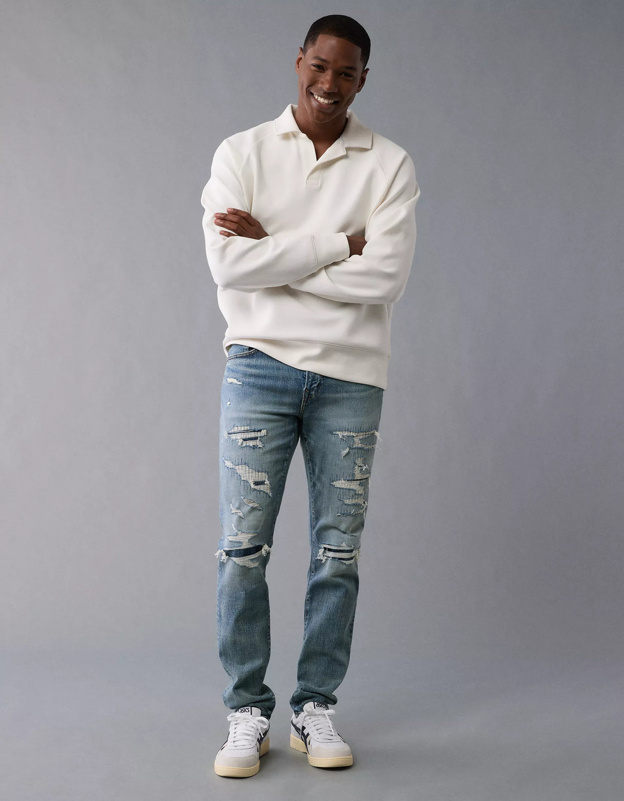 AE-40/32-MEN- AirFlex+ Patched Athletic Skinny Jean NO:7135