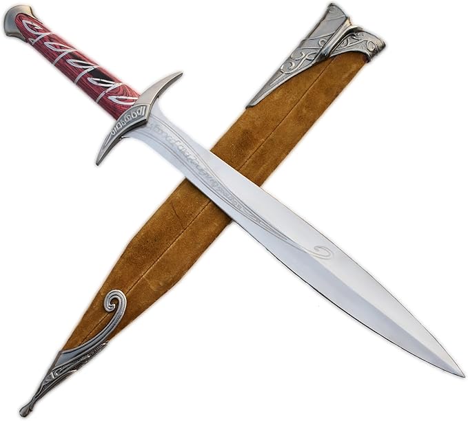 Legendary Adventurer's Sword | Medieval Styled Authentic Steel Sword | Hand-Crafted Engraved J2 Steel Blade with Leather Cover | Wall Mounting Scabbard Included