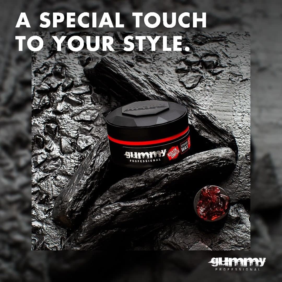 Gummy Hair Styling Gel Wax Ultra Hold, Red, 150ml