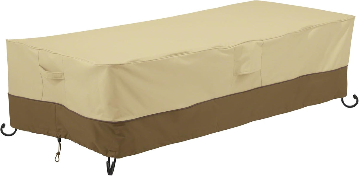 Classic Accessories Veranda Water-Resistant 60 Inch Rectangular Fire Pit Table Cover, Outdoor Table Cover