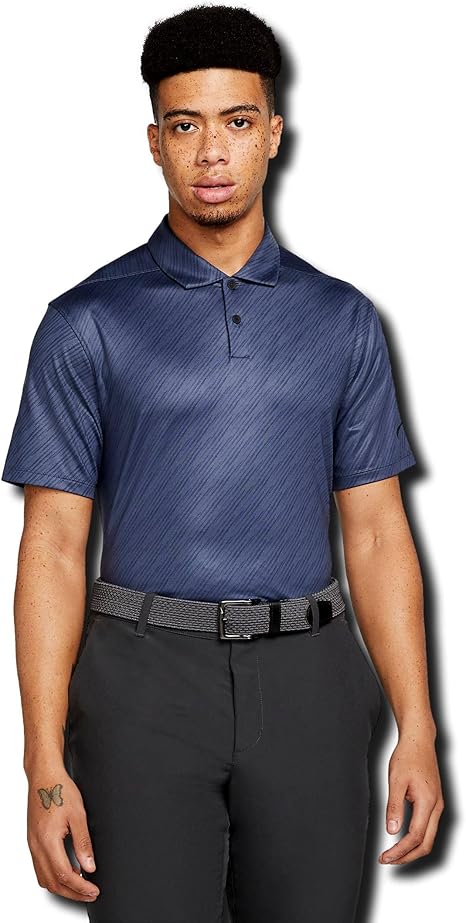 Nike Dri-Fit Men's (Size , Small , Thunder Blue/Black Striped) Golf Shirt Polo DH0811-437